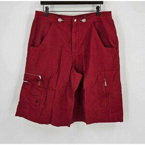 Men's Red Cargo Shorts